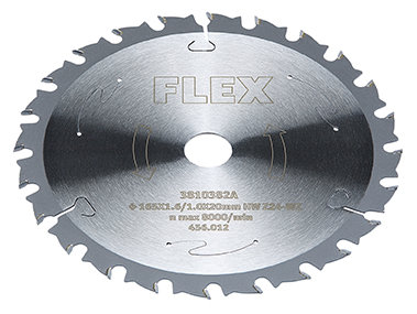 Flex Kreissägeblatt mit Wechselzahn Ø165x1,6/1,0x20 HM Z=24 WZ - 456012